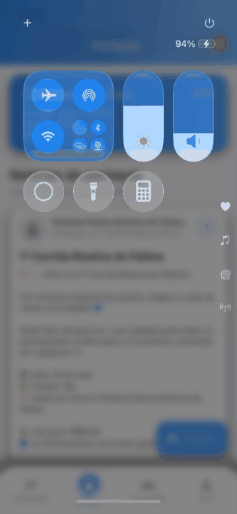 Demonstração de criação e interação com notícia no app